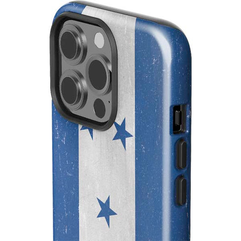 Honduras Flag Distressed iPhone 15 Pro Impact Case